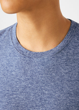 Heather Navy Forward Long-Sleeve Tee Scrubs