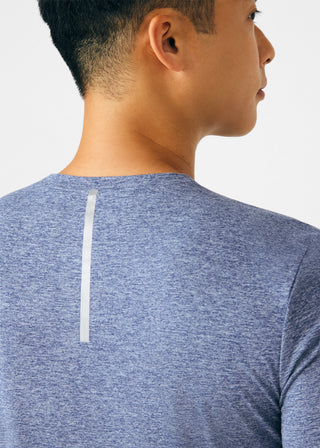 Heather Navy Forward Long-Sleeve Tee Scrubs