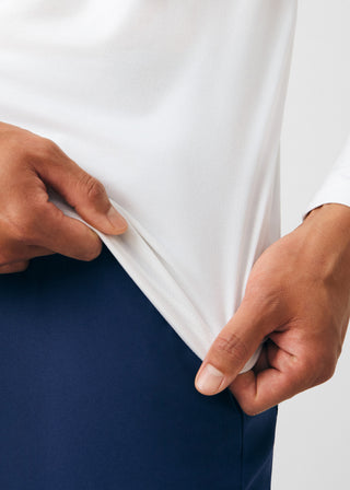 White Forward Long-Sleeve Tee Scrubs