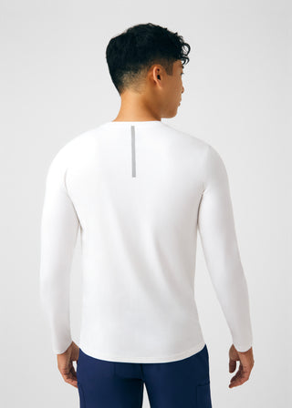 White Forward Long-Sleeve Tee Scrubs