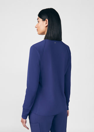 Navy Forward 2-Pocket V-Neck Top Scrubs