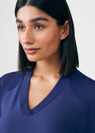 Navy Forward 2-Pocket V-Neck Top Scrubs