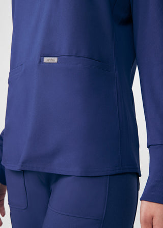 Navy Forward 2-Pocket V-Neck Top Scrubs