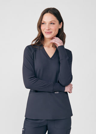 Pewter Forward 2-Pocket V-Neck Top Scrubs