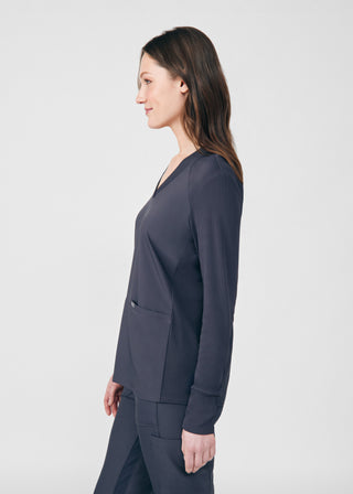 Pewter Forward 2-Pocket V-Neck Top Scrubs