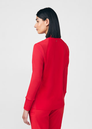 Red Forward 2-Pocket V-Neck Top Scrubs