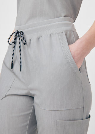 Heather Light Gray Beyond Happy Jogger Pants Scrubs
