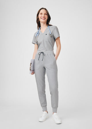 Heather Light Gray Beyond Happy Jogger Pants Scrubs
