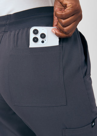 Pewter Beyond Happy Cargo Pants Scrubs