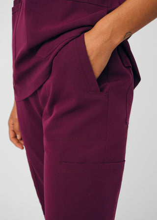 Wine Beyond Happy Cargo Pants Scrubs