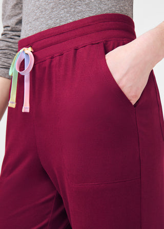 Wine Beyond Cozy Cargo Pants Scrubs