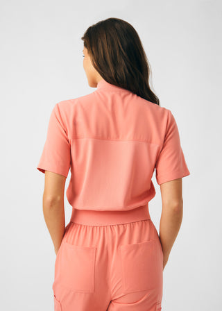 Ocean Coral Beyond Happy 7-Pocket Cargo Jumpsuit Scrubs