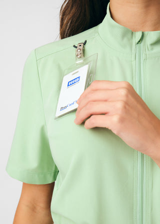 Quiet Green Beyond Happy 7-Pocket Cargo Jumpsuit Scrubs