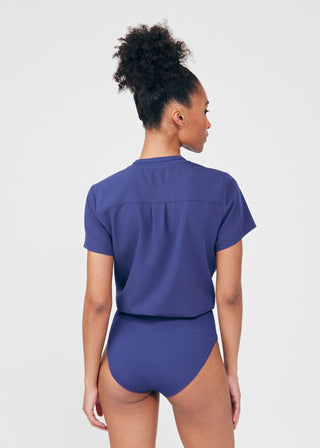 Navy Beyond Happy 3-Pocket Bodysuit Scrubs