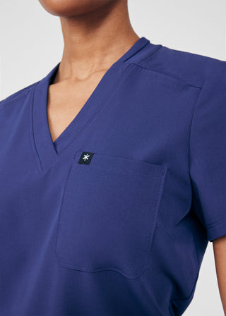 Navy Beyond Happy 3-Pocket Bodysuit Scrubs