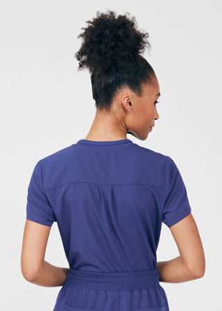 Navy Beyond Happy 3-Pocket Bodysuit Scrubs