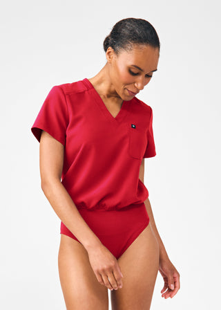 Rio Red Beyond Happy 3-Pocket Bodysuit Scrubs