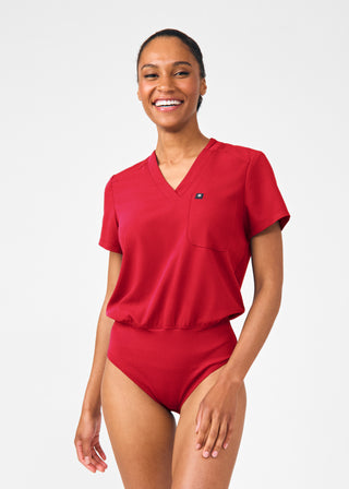 Rio Red Beyond Happy 3-Pocket Bodysuit Scrubs