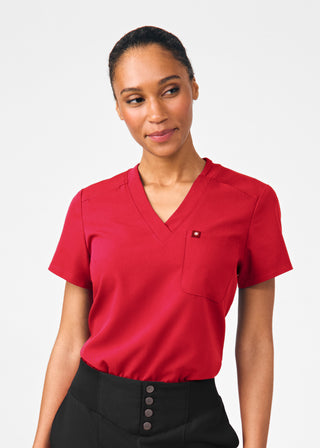 Rio Red Beyond Happy 3-Pocket Bodysuit Scrubs