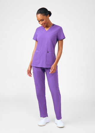 Acai Beyond Happy 3-Pocket V-Neck Top Scrubs