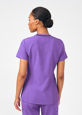 Acai Beyond Happy 3-Pocket V-Neck Top Scrubs