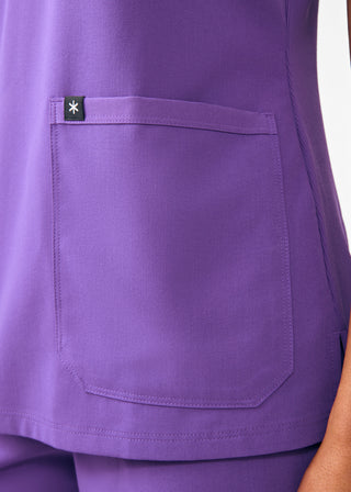Acai Beyond Happy 3-Pocket V-Neck Top Scrubs