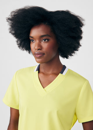 Beyond Happy 3-Pocket V-Neck Top