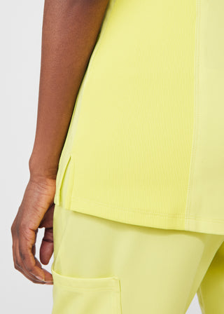 Blazing Yellow Beyond Happy 3-Pocket V-Neck Top Scrubs