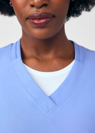 Ceil Beyond Happy 3-Pocket V-Neck Top Scrubs