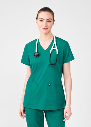 Beyond Happy 3-Pocket V-Neck Top