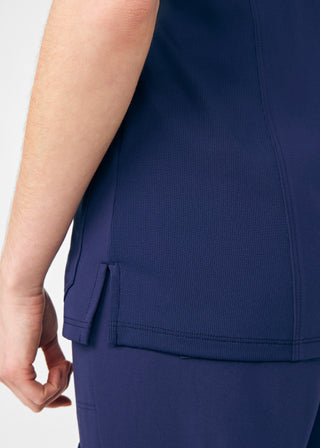 Navy Beyond Happy 3-Pocket V-Neck Top Scrubs