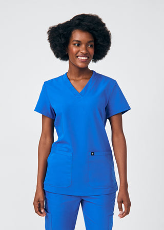 Royal Beyond Happy 3-Pocket V-Neck Top Scrubs