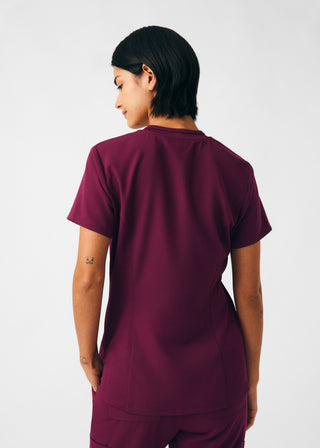 Wine Beyond Happy 3-Pocket V-Neck Top Scrubs