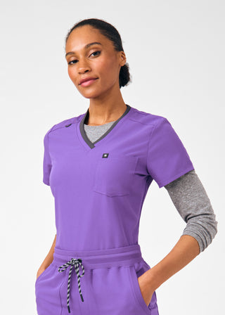 Acai Beyond Happy 1-Pocket V-Neck Top Scrubs