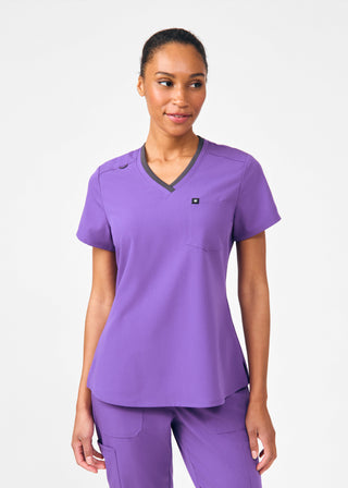Acai Beyond Happy 1-Pocket V-Neck Top Scrubs