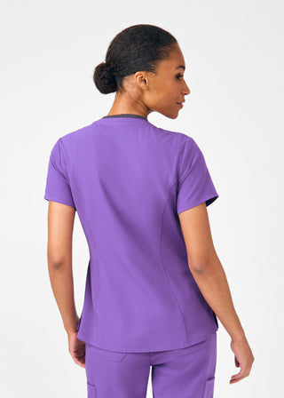 Acai Beyond Happy 1-Pocket V-Neck Top Scrubs