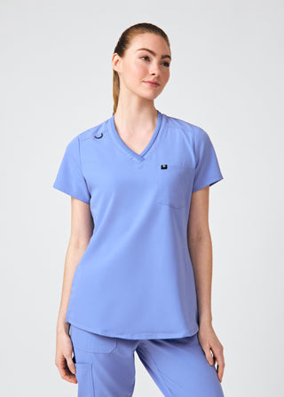 Ceil Beyond Happy 1-Pocket V-Neck Top Scrubs