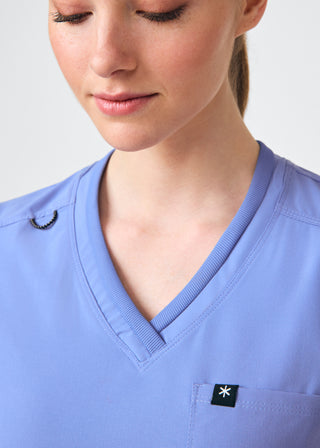 Ceil Beyond Happy 1-Pocket V-Neck Top Scrubs