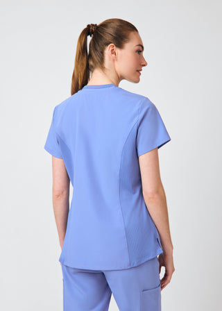 Ceil Beyond Happy 1-Pocket V-Neck Top Scrubs