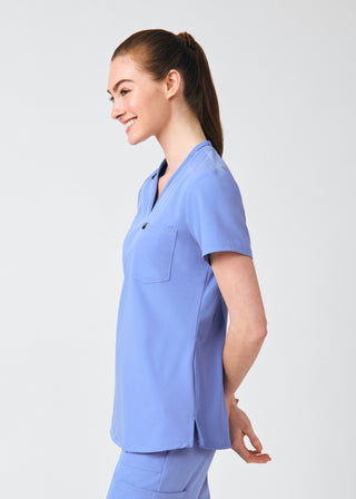 Ceil Beyond Happy 1-Pocket V-Neck Top Scrubs