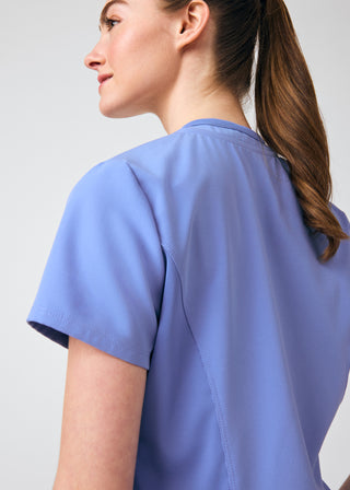 Ceil Beyond Happy 1-Pocket V-Neck Top Scrubs