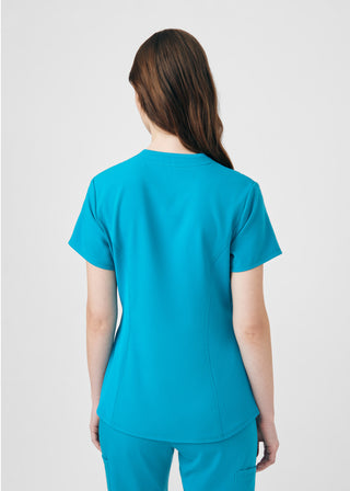 Teal Beyond Happy 1-Pocket V-Neck Top Scrubs