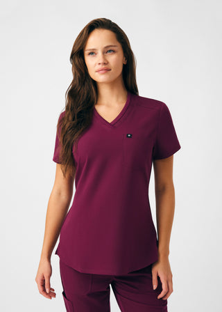 Wine Beyond Happy 1-Pocket V-Neck Top Scrubs