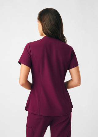 Wine Beyond Happy 1-Pocket V-Neck Top Scrubs
