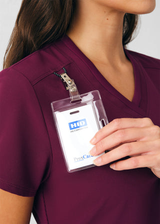 Wine Beyond Happy 1-Pocket V-Neck Top Scrubs