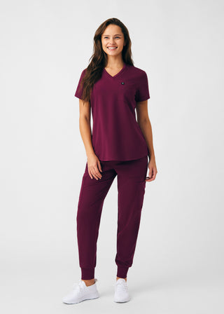 Wine Beyond Happy 1-Pocket V-Neck Top Scrubs