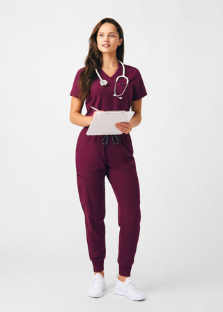 Wine Beyond Happy 1-Pocket V-Neck Top Scrubs