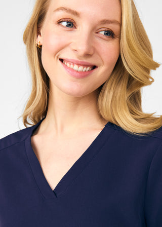 Navy Beyond Indulgence 3-Pocket V-Neck Top Scrubs