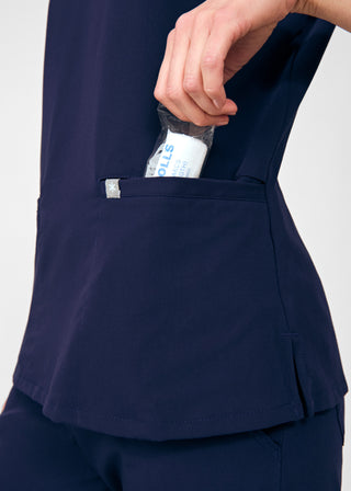 Navy Beyond Indulgence 3-Pocket V-Neck Top Scrubs