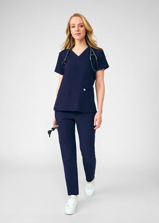 Navy Beyond Indulgence 3-Pocket V-Neck Top Scrubs